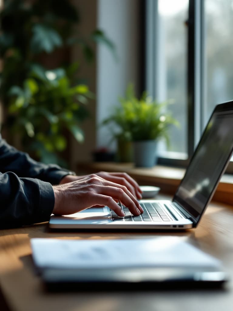 Working on a website analysis on a laptop